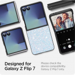 AlCase Samsung Galaxy Z Flip 7 Parltl Klf-White Glittter 