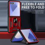 AlCase Samsung Galaxy Z Flip 7 Kickstandl Klf-Red