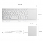 Alitoo Bluetooth Touchpad Klavye (White)