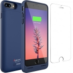 Alpatronix iPhone 8 Plus Bataryal Klf (5000 mAh)-Blue