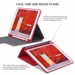 Amber And Ash iPad Pro Mimi Kalem Blmeli Klf (10.5 in)-Heathered Red