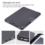 Amber And Ash iPad Pro Mimi Kalem Blmeli Klf (10.5 in)-Heathered Black