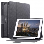 Amber And Ash iPad Pro Mimi Kalem Blmeli Klf (9.7 in)- Heathered Black