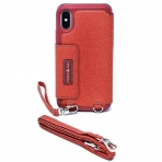 Amber And Ash iPhone XS / X Crossbody Folio Klf-Red