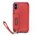 Amber And Ash iPhone XS / X Crossbody Folio Klf-Red