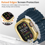 Amizee Apple Watch Ultra 4 Bumper K�l�f-Gold