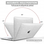 Generic MacBook Air Koruyucu Klf (13.6 in) (2022)-Sparkly Clear
