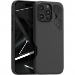 Aulumu Apple iPhone 16 Pro Max Deri Klf -Black