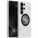 Aulumu Galaxy S25 Ultra Manyetik Klf -Translucent White
