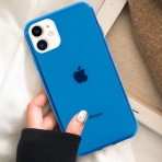 BAISRKE iPhone 11 Gel Silikon Klf-Blue