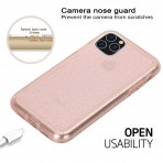 BAISRKE iPhone 11 Pro Simli Silikon Klf-Rose Gold