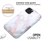 BAISRKE iPhone 11 Pro Mermer Desenli K�l�f-White