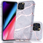 BAISRKE iPhone 11 Pro Mermer Desenli K�l�f-Gray