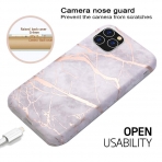 BAISRKE iPhone 11 Pro Mermer Desenli K�l�f-Gray