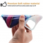 BAISRKE iPhone 11 Pro Mermer Desenli K�l�f-Blue