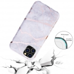 BAISRKE iPhone 11 Pro Max Mermer Desenli Klf-Gray