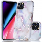 BAISRKE iPhone 11 Pro Max Mermer Desenli Klf-Colorful