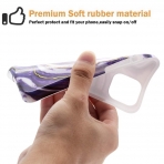 BAISRKE iPhone 11 Pro Max Mermer Desenli K�l�f-Purple