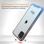 BAISRKE iPhone 11 Pro Max Bumper Klf-Black Blue Gradient