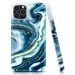 BAISRKE iPhone 11 Pro Mermer Desenli Klf-Blue