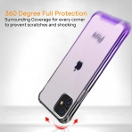 BAISRKE iPhone 11 Bumper Klf-Black Purple Gradient