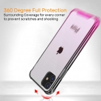 BAISRKE iPhone 11 Bumper K�l�f-Black Pink Gradient