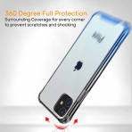 BAISRKE iPhone 11 Bumper Klf-Black Blue Gradient