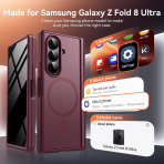BERFY Galaxy Z Fold 8 Ultra MagSafe Filtreli K�l�f-Red