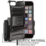 BUDDIBOX Apple iPhone 7 Kickstand Kemer Klipsli Klf-Black