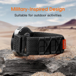 Bandleti Galaxy Watch Askeri Naylon Spor Kay�� 20mm (L)-Black