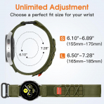 Bandleti Galaxy Watch Askeri Naylon Spor Kay�� 20mm (L)-Army Green