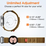 Bandleti Galaxy Watch Askeri Naylon Spor Kay�� 20mm (L)-Tan