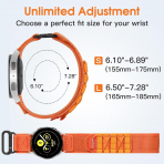 Bandleti Galaxy Watch Askeri Naylon Spor Kay�� 20mm (M)-Orange