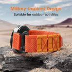 Bandleti Galaxy Watch Askeri Naylon Spor Kay�� 20mm (M)-Orange