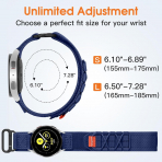 Bandleti Galaxy Watch Askeri Naylon Spor Kay�� 20mm (M)-Dark Blue