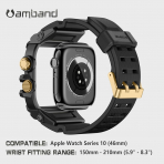 amBand Apple Watch 10 46mm Darbeye Dayankl Kay-Black Gold