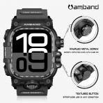 amBand Apple Watch 10 46mm Darbeye Dayankl Kay-Matte Black