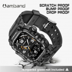 amBand Apple Watch 10 46mm Darbeye Dayankl Kay-Matte Black