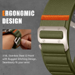 Bandletic Apple Watch Ultra 3 Esnek Naylon Kay��-Army Green