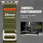Bandletic Apple Watch Ultra 3 Esnek Naylon Kay��-Army Green