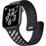 Bandletic Apple Watch Ultra 3 Manyetik Silikon Kay��-Black/Gray