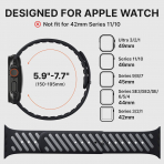 Bandletic Apple Watch Ultra 3 Manyetik Silikon Kay��-Black/Gray