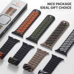 Bandletic Apple Watch Ultra 3 Manyetik Silikon Kay��-Black/Gray