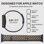 Bandletic Apple Watch Ultra 3 Manyetik Silikon Kay��-Anthracite Gray/Ochre