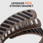 Bandletic Apple Watch Ultra 3 Manyetik Silikon Kay��-Brown/Black