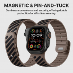 Bandletic Apple Watch Ultra 3 Manyetik Silikon Kay��-Brown/Black