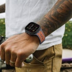 Bandletic Apple Watch Ultra 3 Manyetik Silikon Kay��-Space Grey/Orange