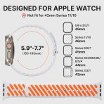 Bandletic Apple Watch Ultra 3 Manyetik Silikon Kay��-White/Glow Orange