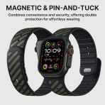 Bandletic Apple Watch Ultra 3 Manyetik Silikon Kay��-White/Grey