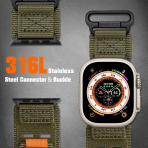 Bandletic Apple Watch Tactical Naylon Kay�� (Large)-Army Green